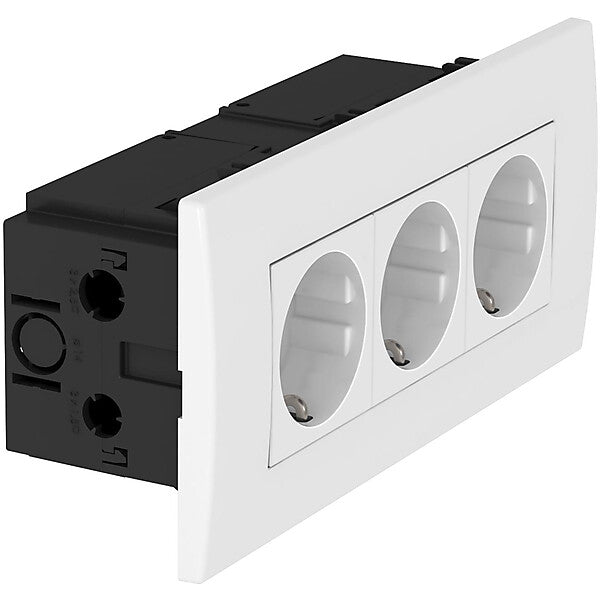 OBO Steckdoseneinheit 3fach 84x185x59 rws SDE-RW D0RW3